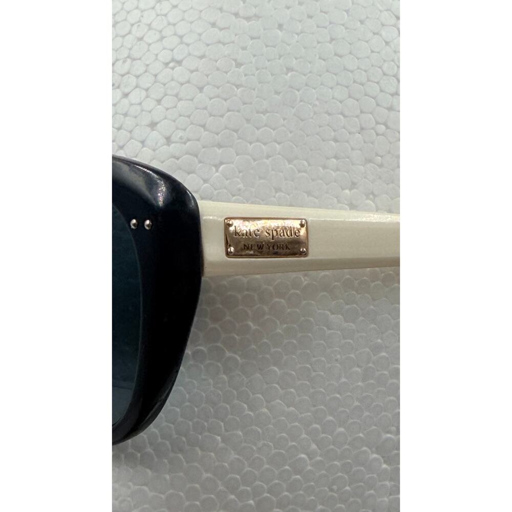 Kate Spade Women's Sunglasses Black Cream Cat Eye Frame Angelique - Picture 3 of 5